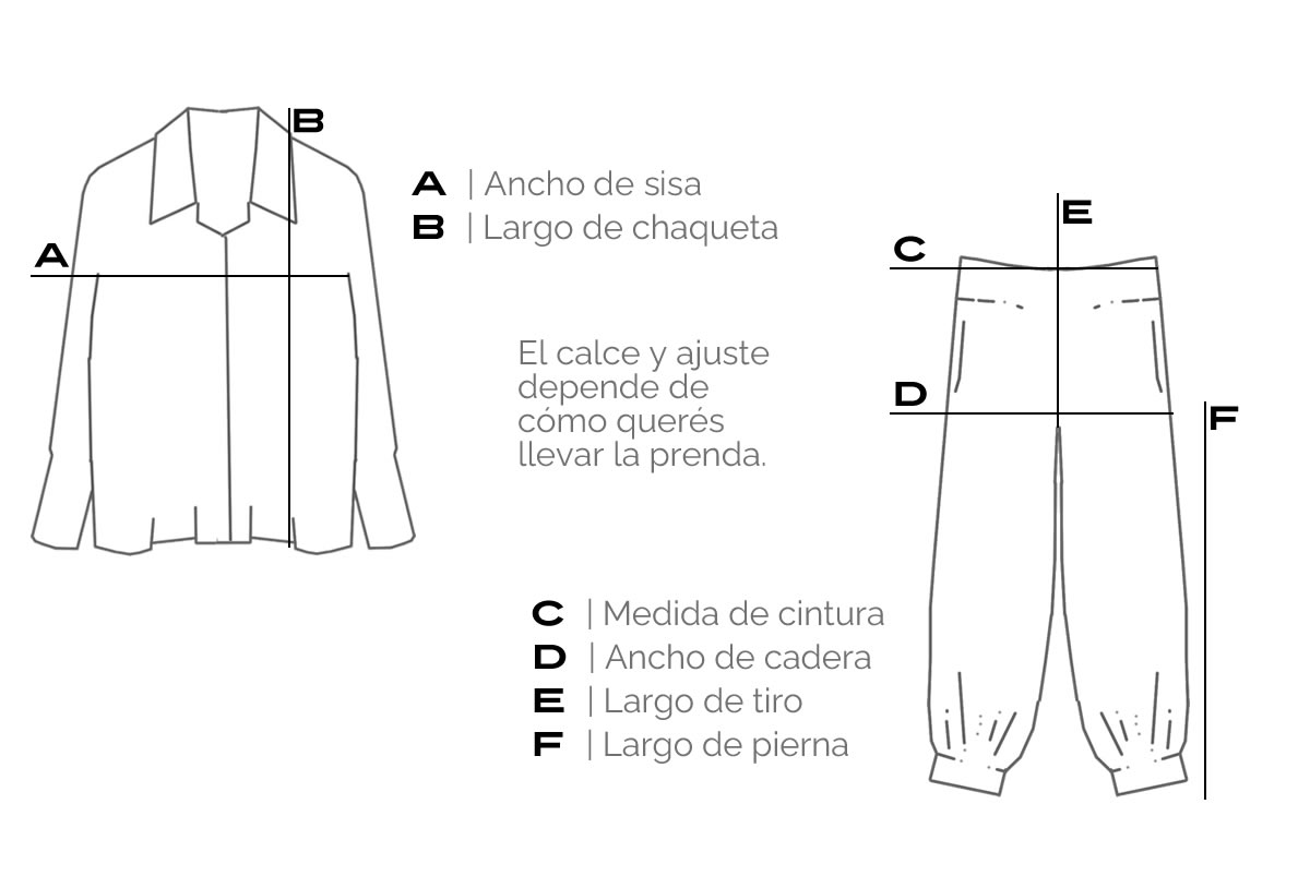 Guía de talles de pijama Cot